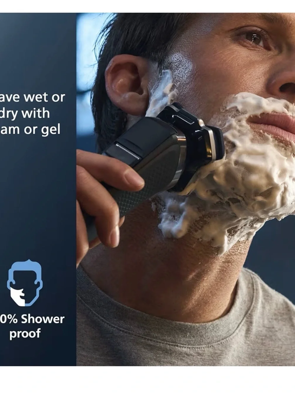 7600 Black Electric Shaver - Advanced Close Shave